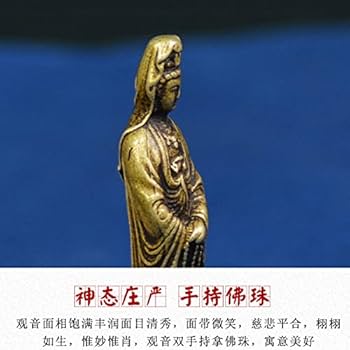 Amazon｜【仏像】 ミニ 観音像 真鍮製 【ミニチュア仏像：観音